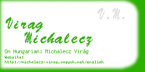 virag michalecz business card